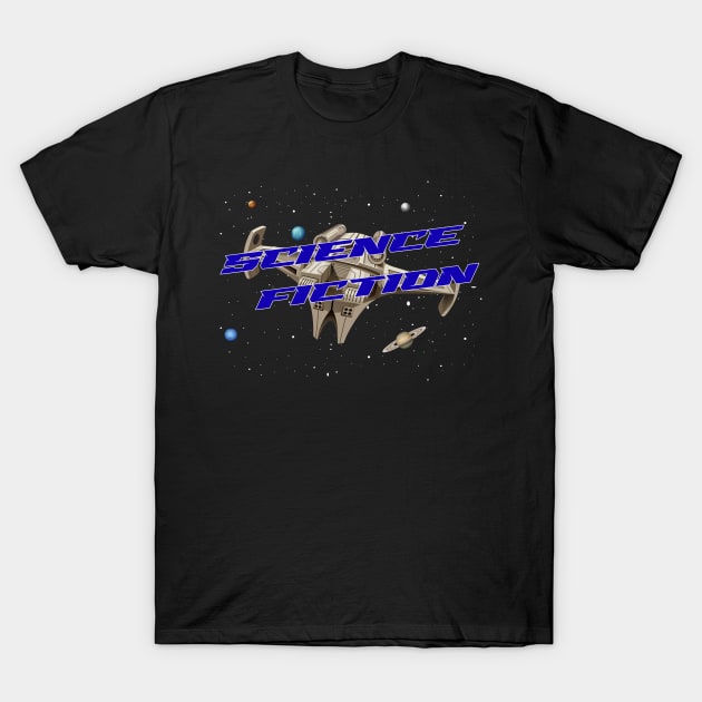 Science Fiction Spaceship Planet T-Shirt by Hariolf´s Mega Store